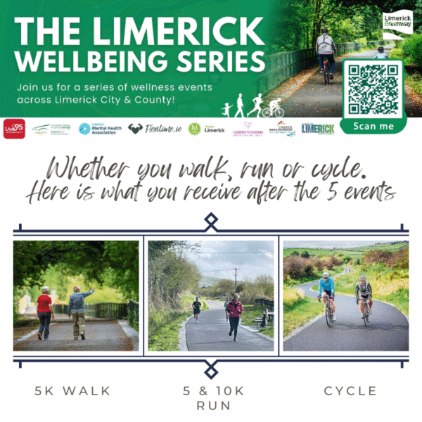 🏃‍♀️ Limerick Wellbeing Series: 5-Stage Walk, Run or Cycle Bundle Pass 🚴‍♂️